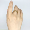 925 Sterling Silver 14K 18K Gold Simple Chain Ring